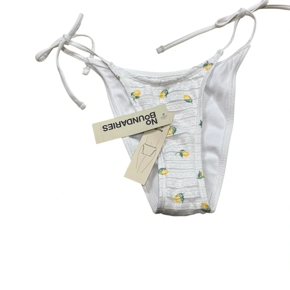 Lemon Squeeze‎ String Bikini Bottoms XXS 00 No Boundaries NWT